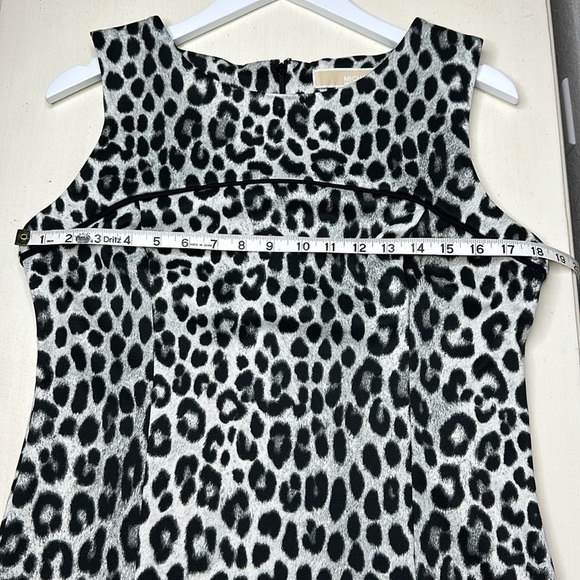 Michael Kors Leopard Print Sheath Dress Size Large - Picture 7 of 8